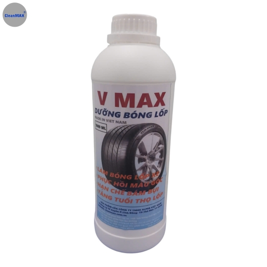 Dung dịch dưỡng đen vỏ, lốp xe VMAX chai 1 lít